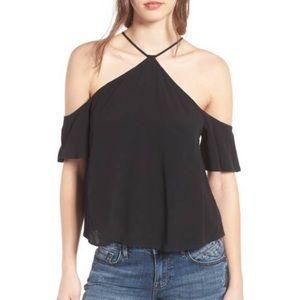 BP. Cutout Cold Shoulder Halter Top